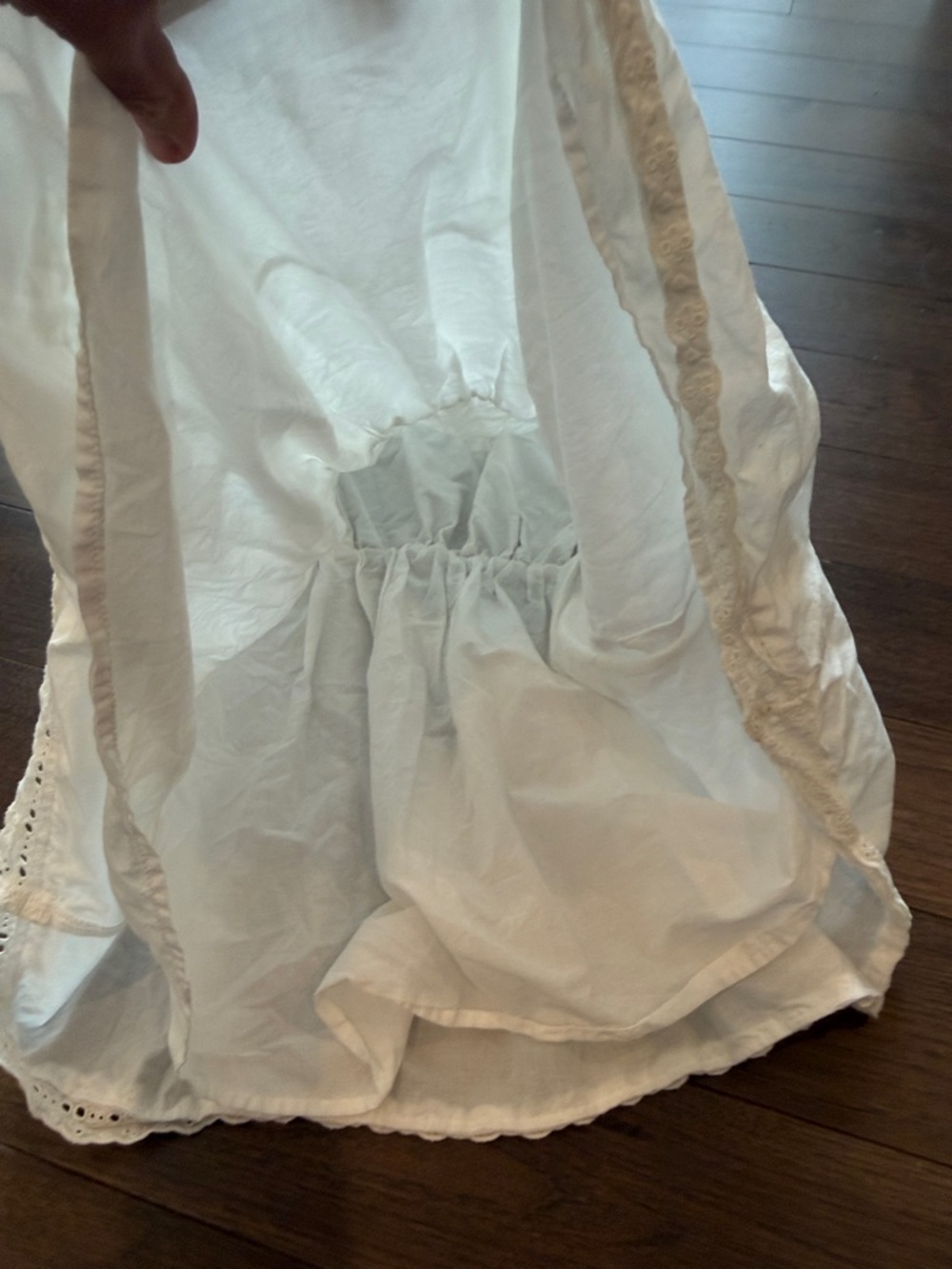 Gap Kids Lace Tiered Ruffle Dress Large in New Off White - C42-013 - Picture 7 of 12